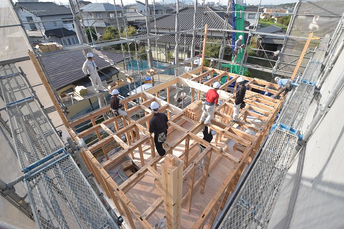 福岡県古賀市01　注文住宅建築現場リポート⑥　～上棟式～