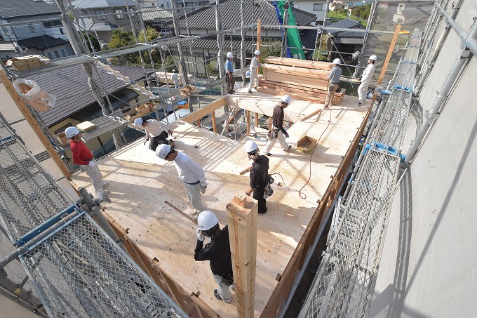 福岡県古賀市01　注文住宅建築現場リポート⑥　～上棟式～