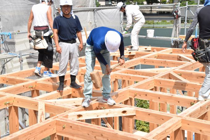 福岡市南区10　注文住宅建築現場リポート⑤　～上棟式～