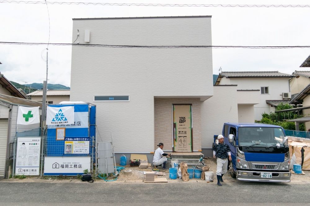 福岡県糸島市二丈深江01　注文住宅建築現場リポート⑩　～タイル工事・タイル施工～