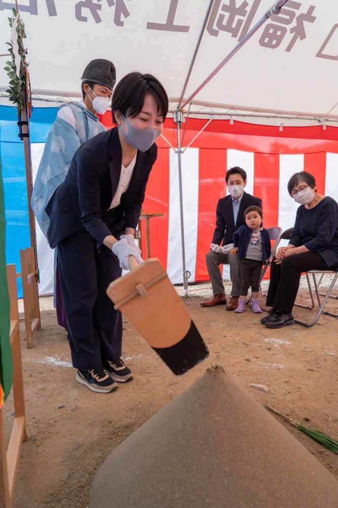 福岡市南区23　注文住宅建築現場リポート①　～地鎮祭～