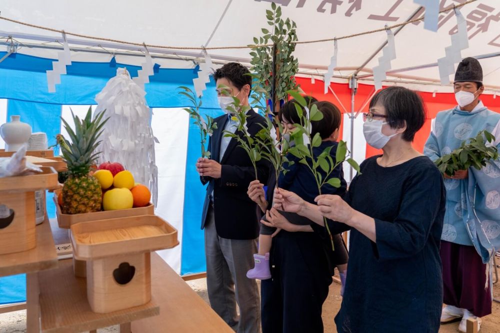 福岡市南区23　注文住宅建築現場リポート①　～地鎮祭～