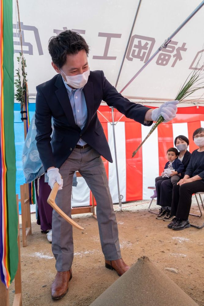 福岡市南区23　注文住宅建築現場リポート①　～地鎮祭～