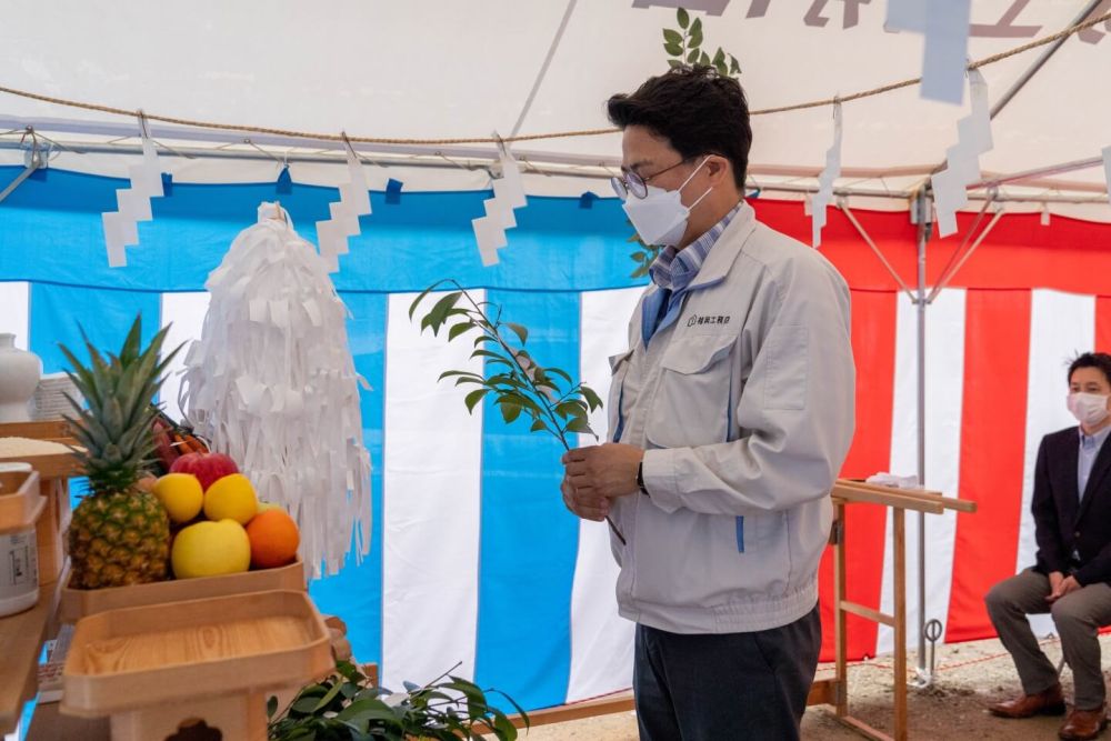 福岡市南区23　注文住宅建築現場リポート①　～地鎮祭～