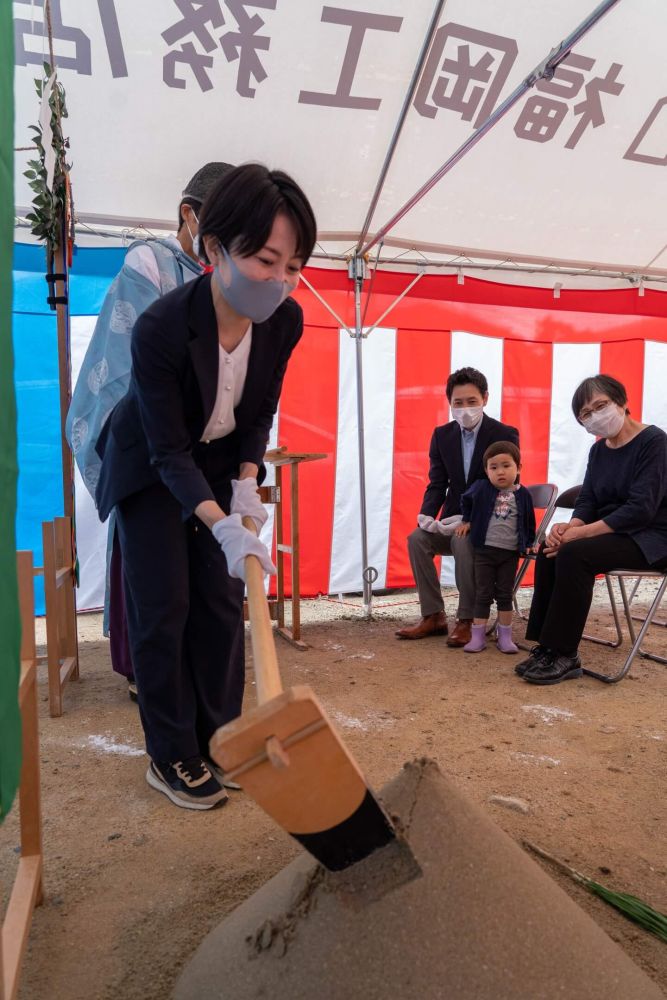 福岡市南区23　注文住宅建築現場リポート①　～地鎮祭～