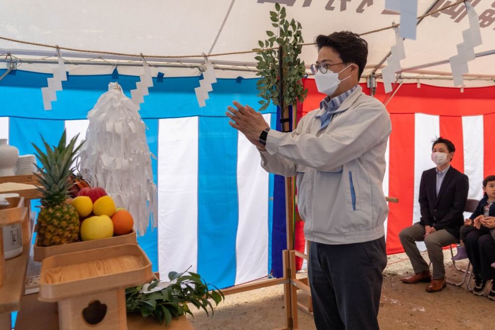 福岡市南区23　注文住宅建築現場リポート①　～地鎮祭～