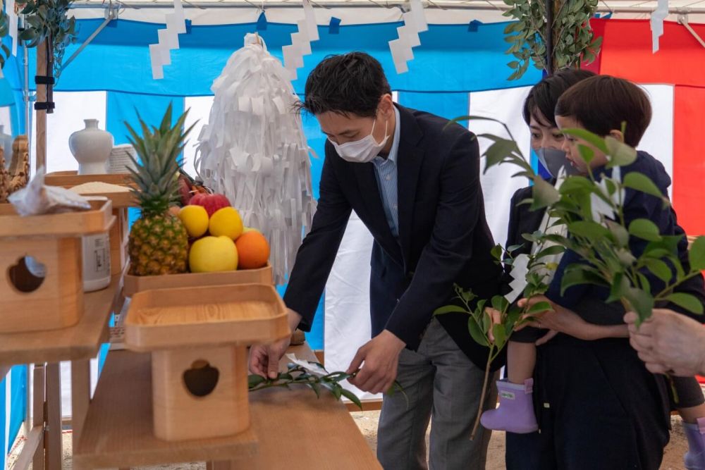 福岡市南区23　注文住宅建築現場リポート①　～地鎮祭～