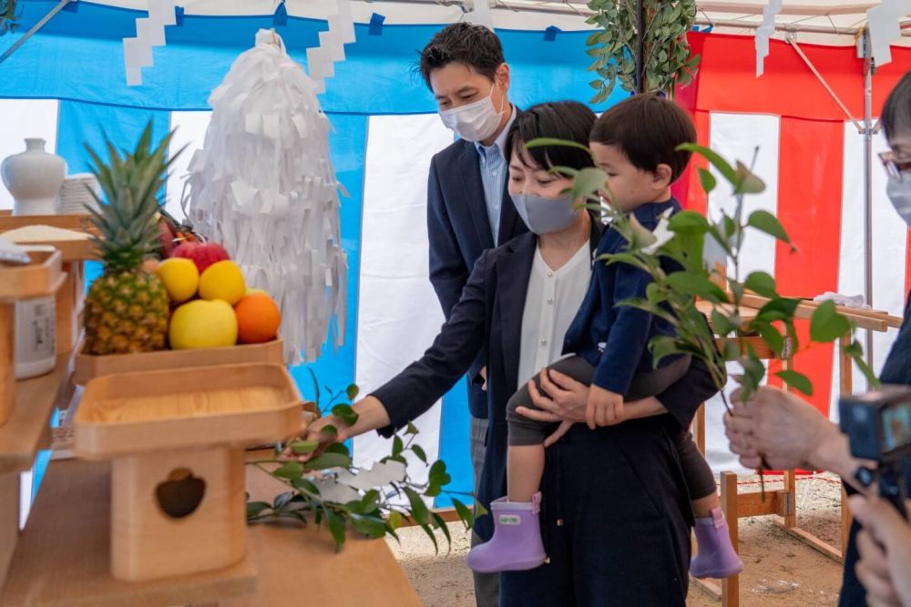 福岡市南区23　注文住宅建築現場リポート①　～地鎮祭～