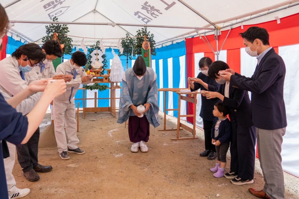 福岡市南区23　注文住宅建築現場リポート①　～地鎮祭～