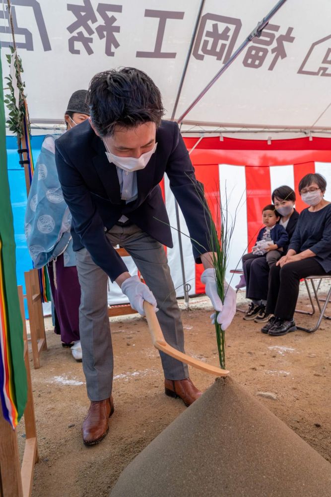 福岡市南区23　注文住宅建築現場リポート①　～地鎮祭～