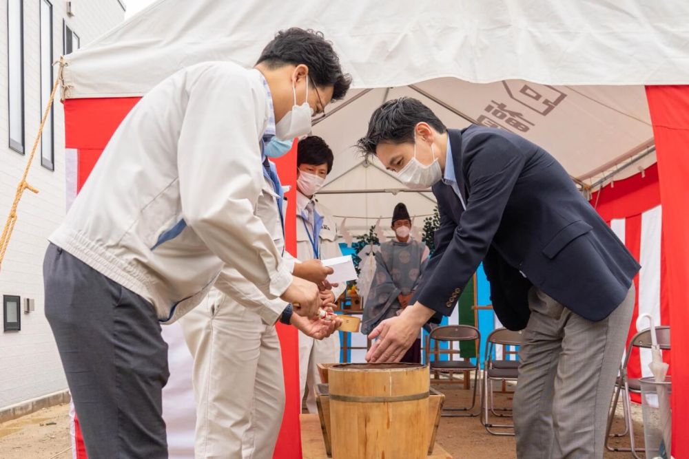 福岡市南区23　注文住宅建築現場リポート①　～地鎮祭～