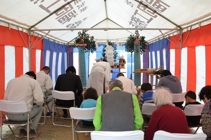 福岡市南区五十川03　注文住宅建築現場リポート①　～地鎮祭～