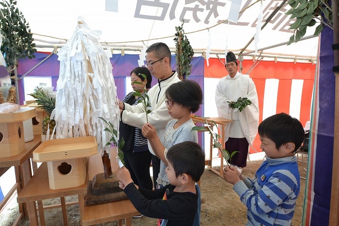 福岡市南区五十川03　注文住宅建築現場リポート①　～地鎮祭～