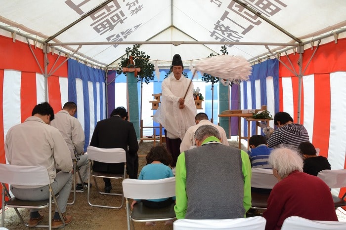 福岡市南区五十川03　注文住宅建築現場リポート①　～地鎮祭～