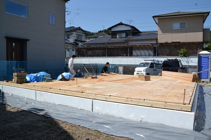「大野城市02」注文住宅現場リポート③【木工事】【土台敷き】