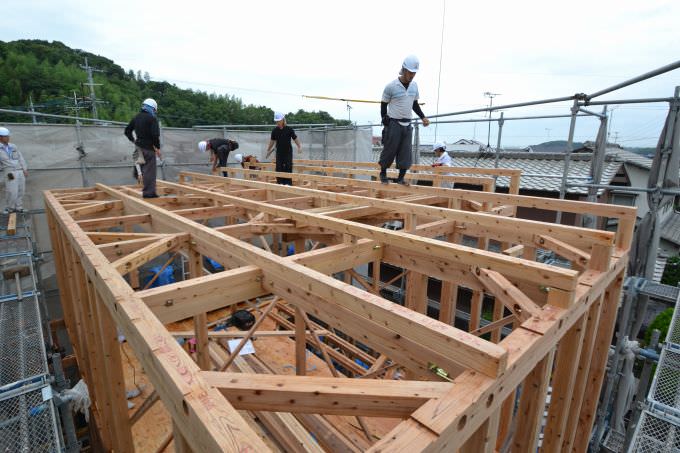 「福岡市東区香椎01」注文住宅現場リポート④【上棟式】