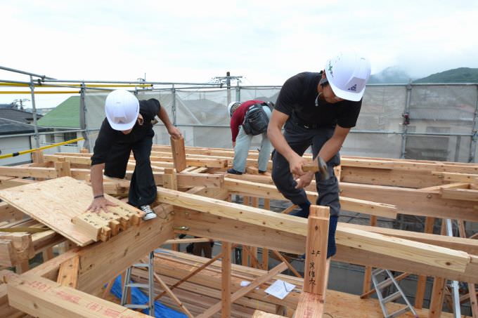 「福岡市東区香椎01」注文住宅現場リポート④【上棟式】