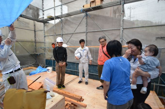 「福岡市東区香椎01」注文住宅現場リポート④【上棟式】