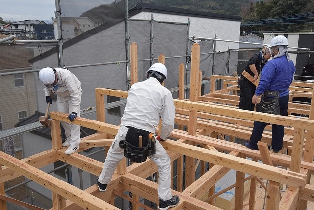 福岡県古賀市04　注文住宅建築現場リポート④　～上棟式～