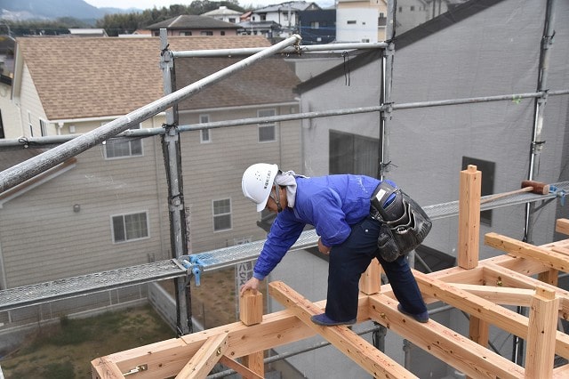 福岡県古賀市04　注文住宅建築現場リポート④　～上棟式～