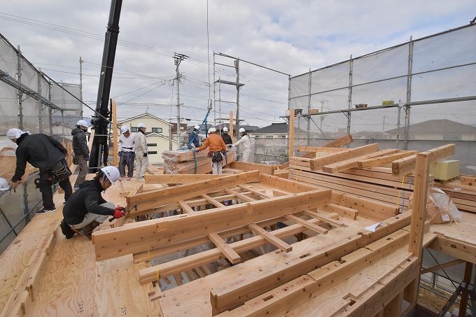 福岡県小郡市大板井01　注文住宅建築現場リポート⑤　～上棟式～