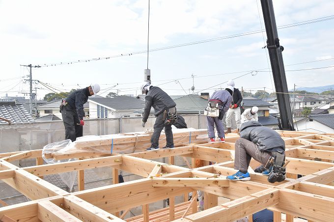 福岡県小郡市大板井01　注文住宅建築現場リポート⑤　～上棟式～