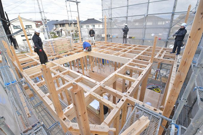 福岡県小郡市大板井01　注文住宅建築現場リポート⑤　～上棟式～