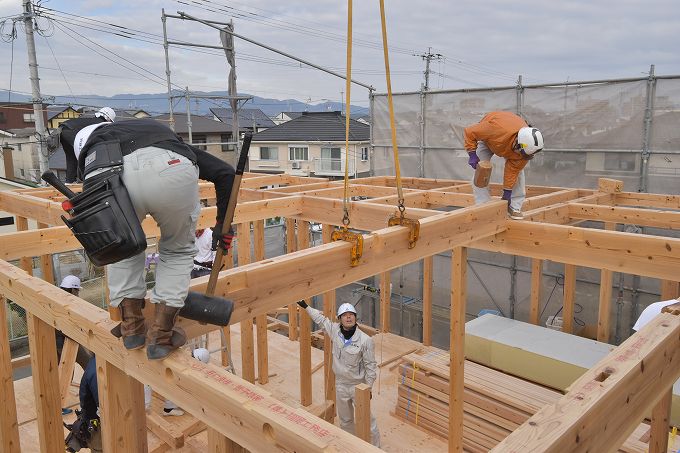 福岡県小郡市大板井01　注文住宅建築現場リポート⑤　～上棟式～