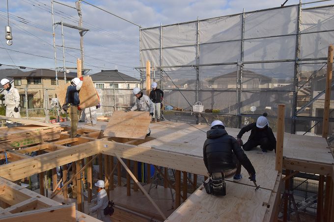 福岡県小郡市大板井01　注文住宅建築現場リポート⑤　～上棟式～