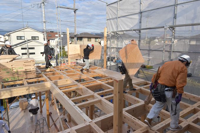 福岡県小郡市大板井01　注文住宅建築現場リポート⑤　～上棟式～