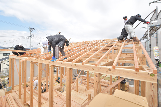 福岡県小郡市大板井01　注文住宅建築現場リポート⑤　～上棟式～