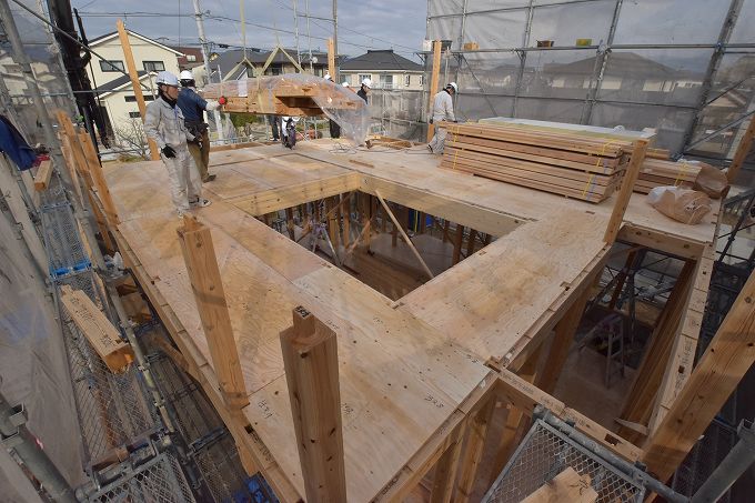 福岡県小郡市大板井01　注文住宅建築現場リポート⑤　～上棟式～