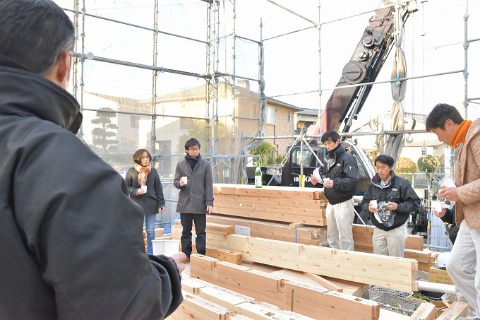 福岡県小郡市大板井01　注文住宅建築現場リポート⑤　～上棟式～