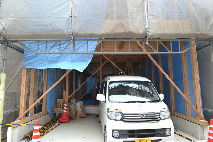 「福岡市中央区01」注文住宅現場リポート⑦【木工事】【筋交い】