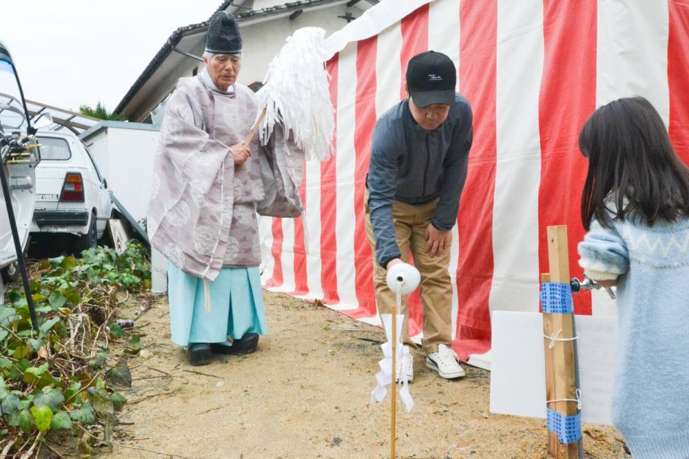 福岡市城南区04　注文住宅現場リポート①　～地鎮祭～