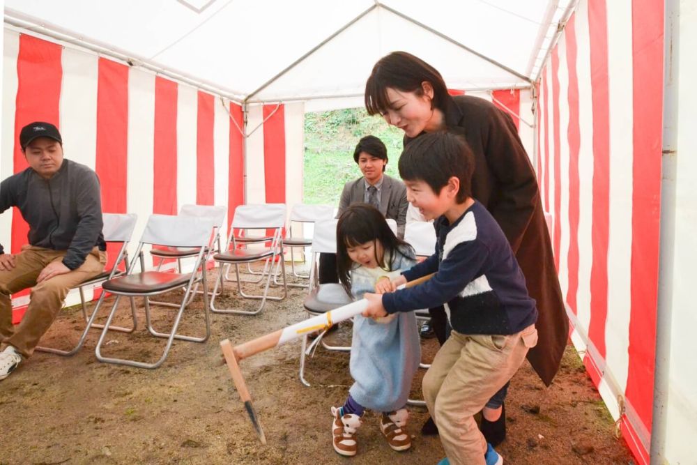 福岡市城南区04　注文住宅現場リポート①　～地鎮祭～