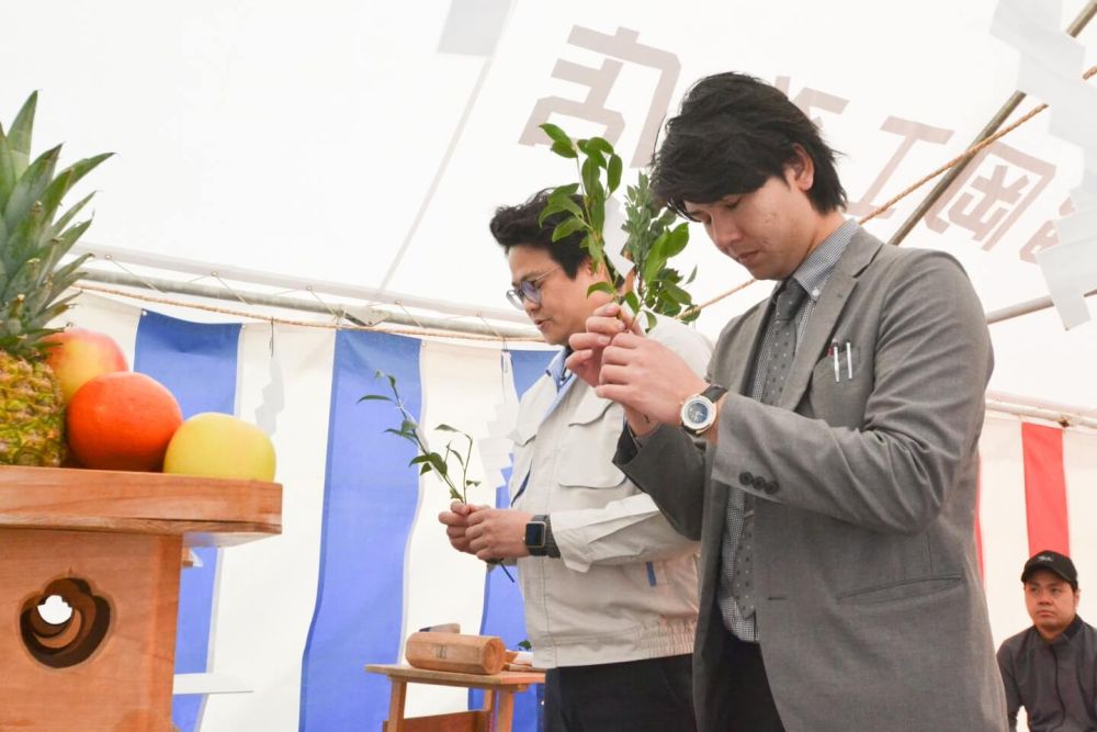 「福岡市城南区04」注文住宅現場リポート①【地鎮祭】