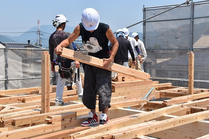 福岡県朝倉郡筑前町東小田01　注文住宅建築現場リポート⑤　～上棟式～