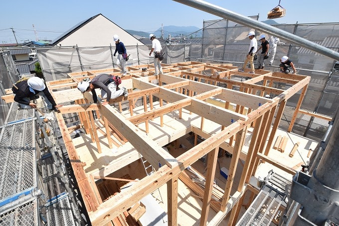 福岡県朝倉郡筑前町東小田01　注文住宅建築現場リポート⑤　～上棟式～