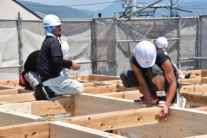 福岡県朝倉郡筑前町東小田01　注文住宅建築現場リポート⑤　～上棟式～