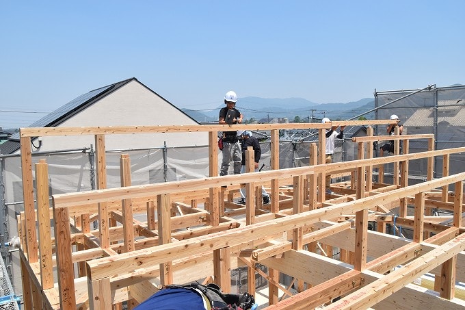 福岡県朝倉郡筑前町東小田01　注文住宅建築現場リポート⑤　～上棟式～