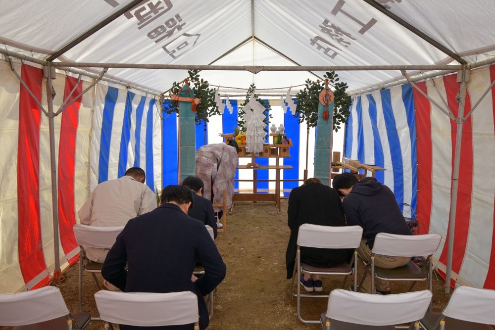「福岡市西区04」注文住宅現場リポート①【地鎮祭】