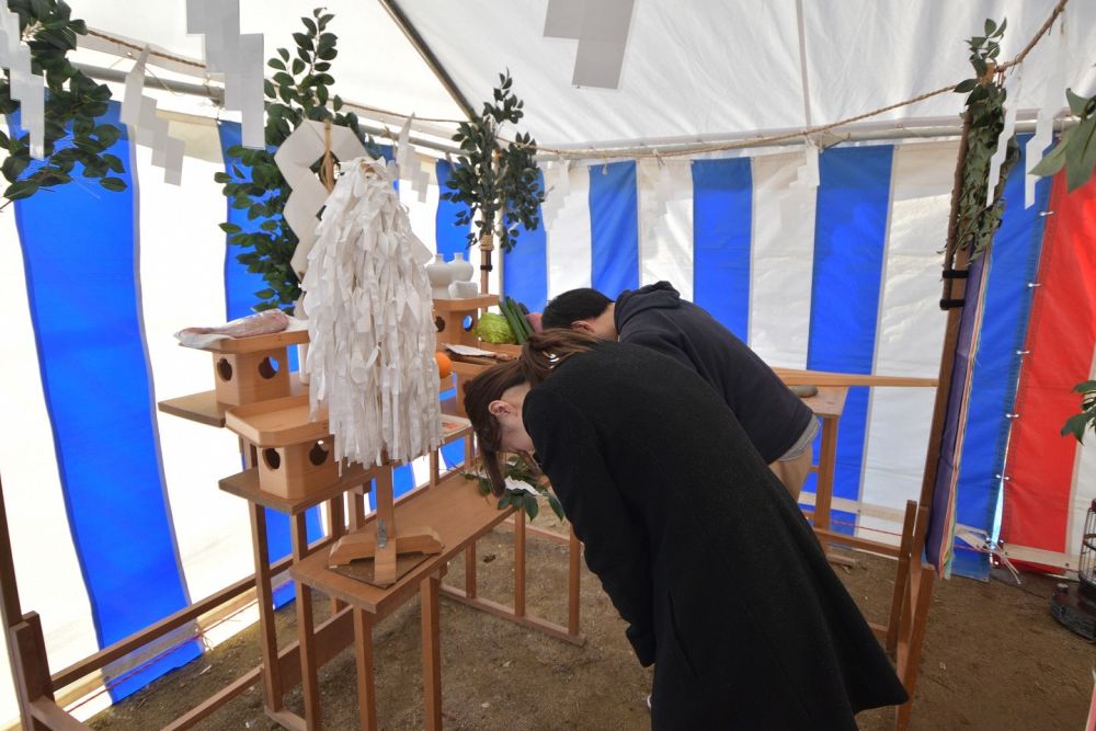 「福岡市西区04」注文住宅現場リポート①【地鎮祭】