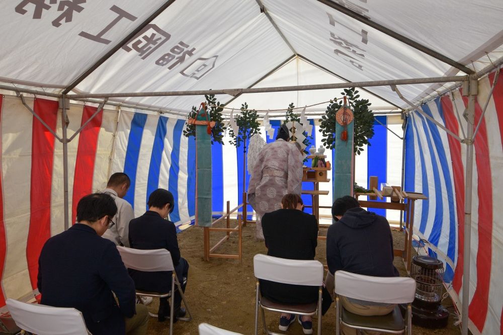 福岡市西区04　注文住宅建築現場リポート①　～地鎮祭～