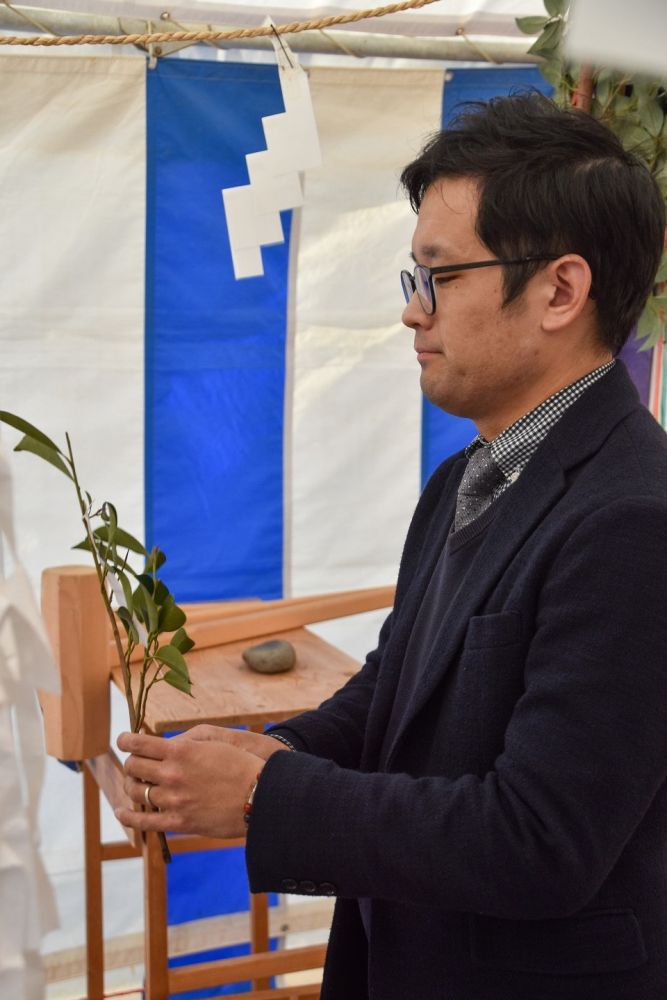 「福岡市西区04」注文住宅現場リポート①【地鎮祭】