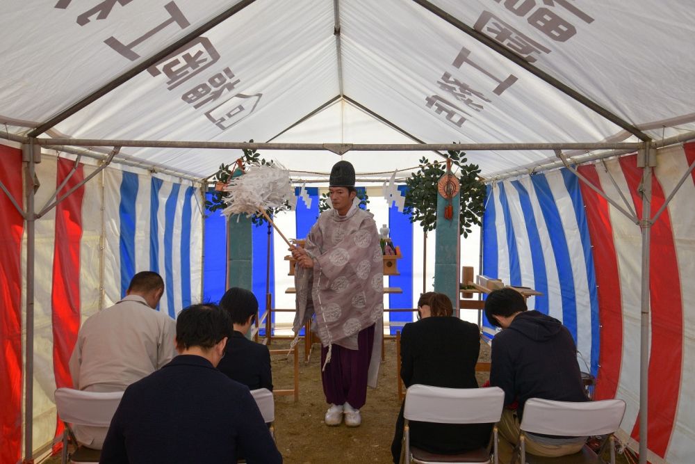 福岡市西区04　注文住宅建築現場リポート①　～地鎮祭～