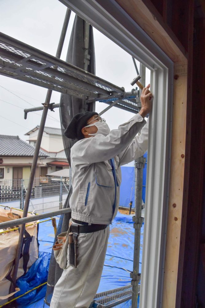「福津市東福間01」注文住宅現場リポート④【木工事】【サッシ】