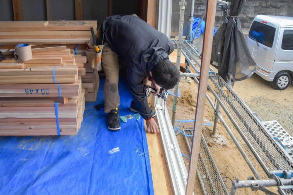 「福津市東福間01」注文住宅現場リポート④【木工事】【サッシ】