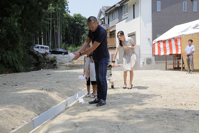 「福岡市城南区01」注文住宅現場リポート①【地鎮祭】