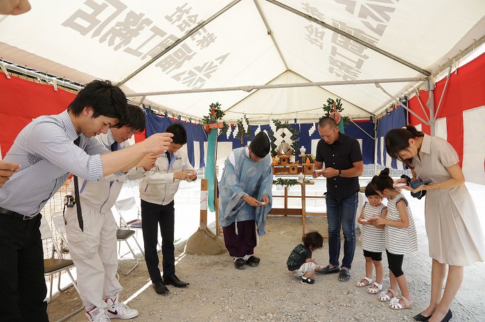 「福岡市城南区01」注文住宅現場リポート①【地鎮祭】